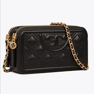 Tory Burch Mini Fleming Double Zip Crossbody Bag